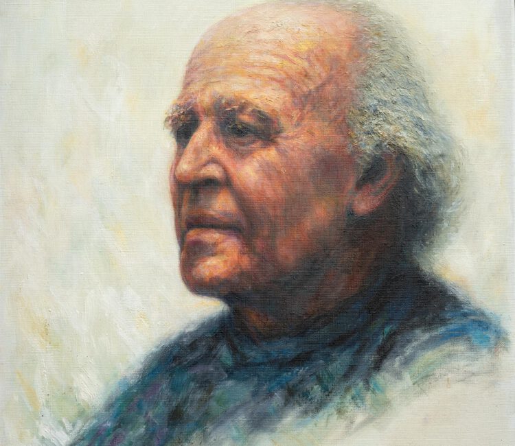 Oil painting of Ernest Bour by Jacob Bogaart, 1986.
