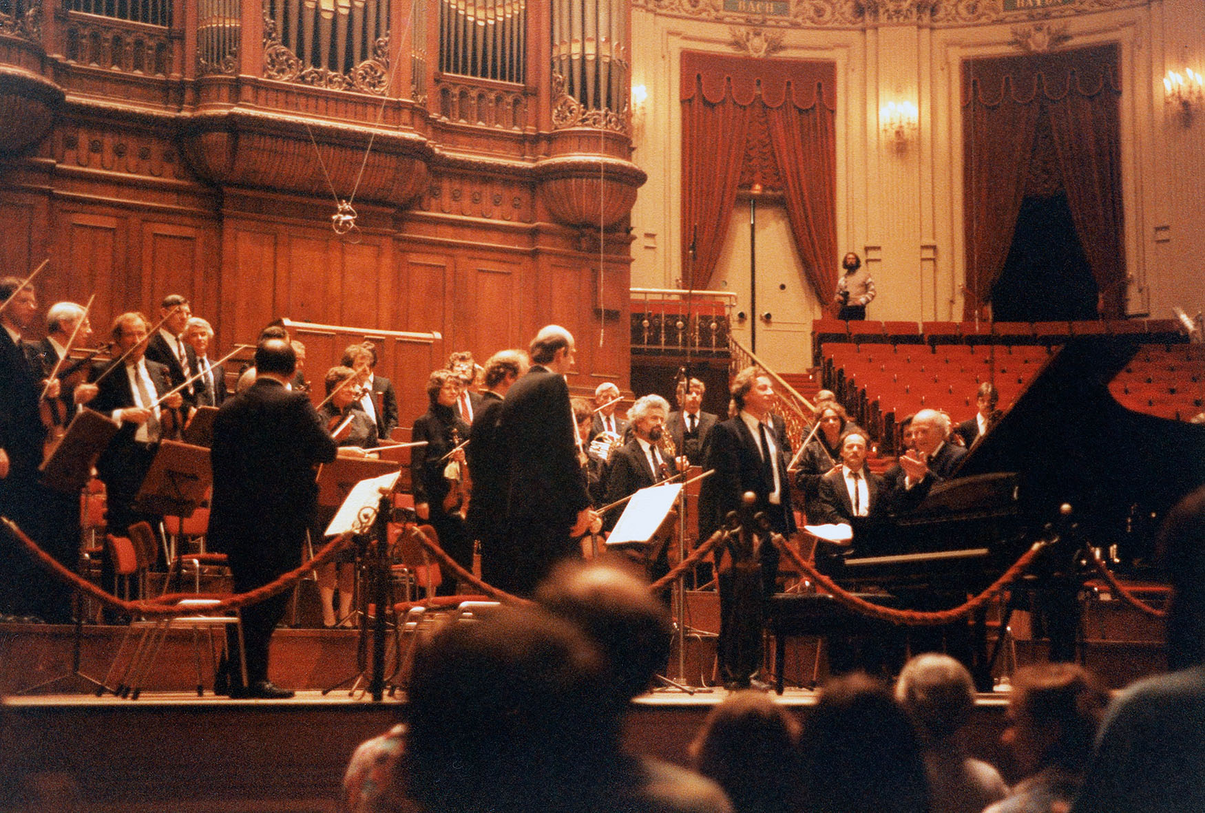 Recorded concert of a Beethoven program with The Netherlands Radio Chamber Orchestra, Ernest Bour conducting. Concertgebouw Amsterdam, 1985